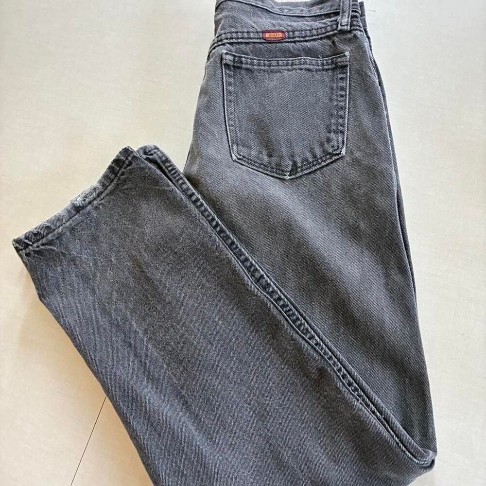 Rustlers 100% Cotton Washed Black Jeans